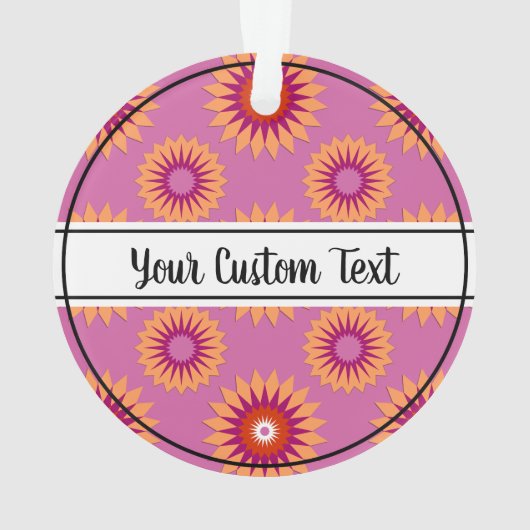 Rosa Blume Ornament (Rückseite)