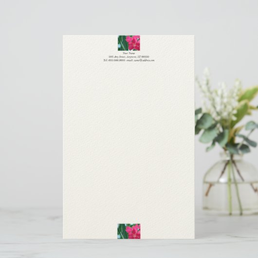 Rosa Blume Papier (Stehend Vorderseite)