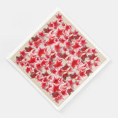 Rosa Blume Papier Abendessen Napkins Serviette (Ecke)