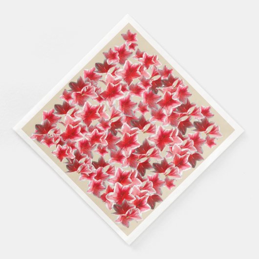 Rosa Blume Papier Abendessen Napkins Serviette (Ecke)