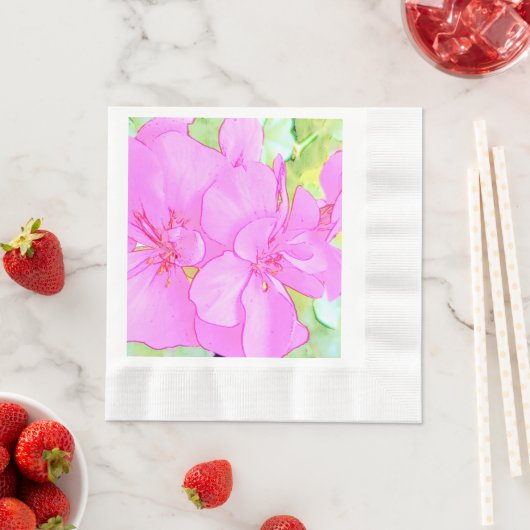 Rosa Blume Papier Napkins Serviette (Beispiel)