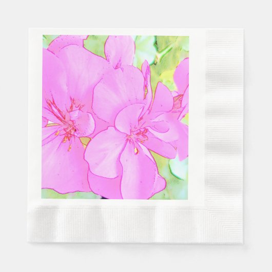 Rosa Blume Papier Napkins Serviette (Vorderseite)