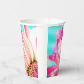 Rosa Blume Pappbecher (Rechts)