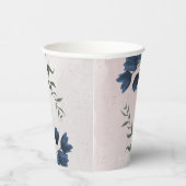 Rosa Blume Pappbecher (Rechts)