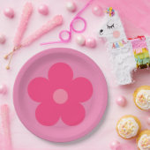 Rosa Blume Pappteller (Party)