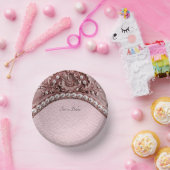 Rosa Blume Pappteller (Party)