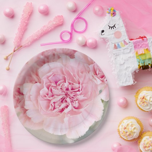 Rosa Blume Pappteller (Party)