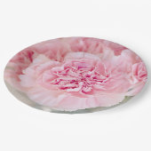 Rosa Blume Pappteller (Schrägansicht)