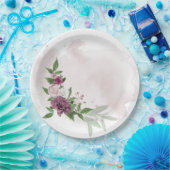 Rosa Blume Pappteller (Party)