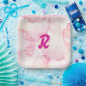 Rosa Blume Party Pappteller (Party)