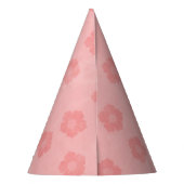 Rosa Blume Partyhütchen (Rückseite)