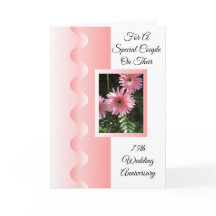 Rosa Blume Personalisiert 75. Hochzeitstag