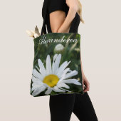 Rosa Blume personalisiert mit Name Braun & Datum Tasche (Von Nahem)