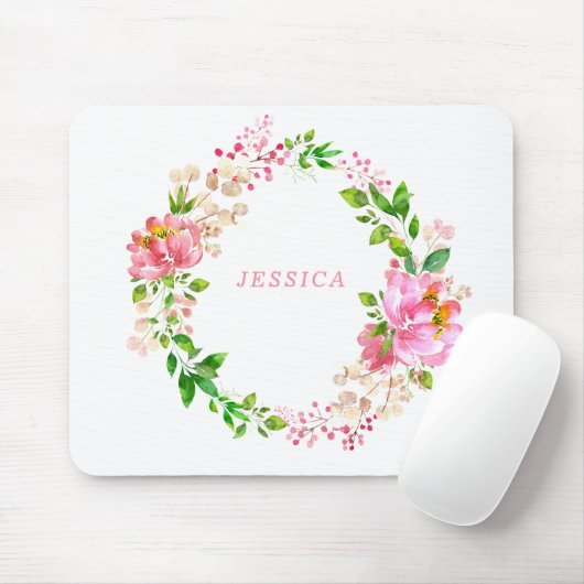 Rosa Blume Personalisiert Mousepad (Mit Mouse)