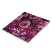 Rosa Blume personalisiert Mutter Fliese (Seite)