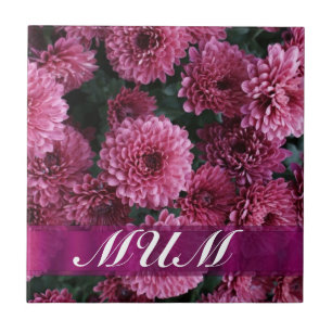 Rosa Blume personalisiert Mutter Fliese