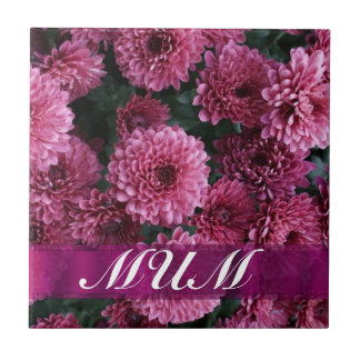 Rosa Blume personalisiert Mutter Fliese