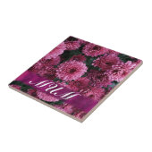 Rosa Blume personalisiert Mutter Fliese (Seite)