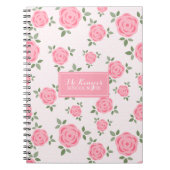 Rosa Blume Personalisiert Notizblock (Vorderseite)