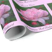 Rosa Blume Personalisierte Veranstaltung Geschenkpapier (Rolleneckpunkt)