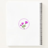 Rosa Blume Personalisiertes SpiralNotebook Notizblock (Rückseite)