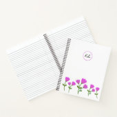 Rosa Blume Personalisiertes SpiralNotebook Notizblock (Innenseite)