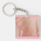 Rosa Blume Petal Doppelseitiger Schlüsselanhänger (Vorderseite)