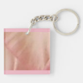 Rosa Blume Petal Doppelseitiger Schlüsselanhänger (Rückseite)