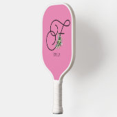 Rosa Blume Pickleball Schläger (Links)
