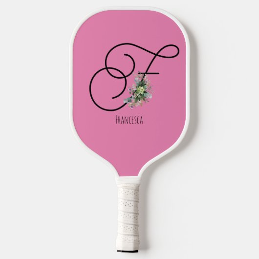Rosa Blume Pickleball Schläger (Rückseite)