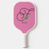 Rosa Blume Pickleball Schläger (Vorderseite)