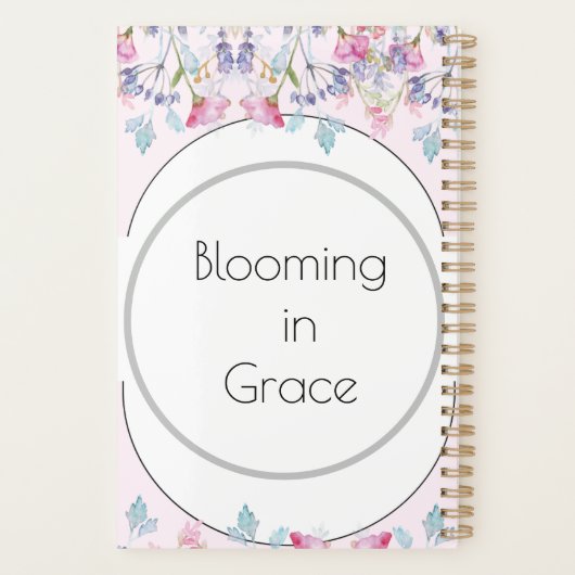 Rosa Blume Planer (Rückseite)