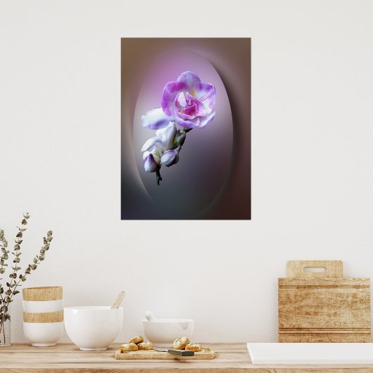 Rosa Blume Poster (Küche)