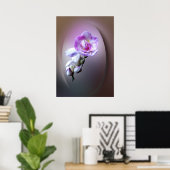 Rosa Blume Poster (Heimbüro)