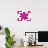 Rosa Blume Poster (Heimbüro)