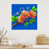 Rosa Blume Poster (Küche)