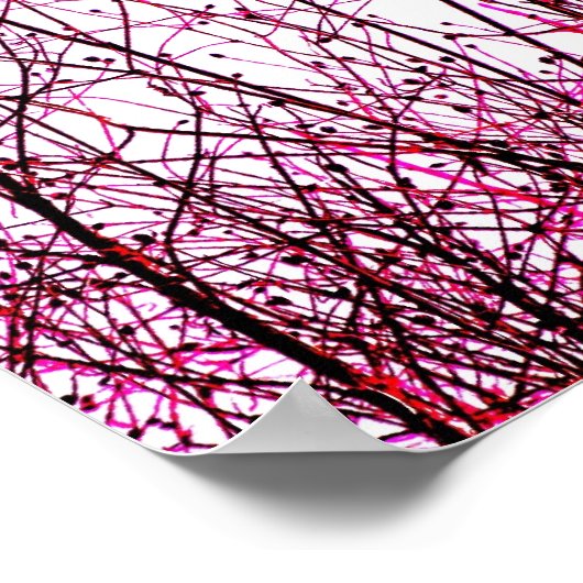 rosa Blume Poster (Ecke)