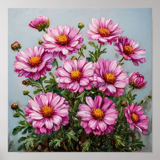 Rosa Blume Poster (Vorne)