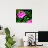 Rosa Blume Poster (Heimbüro)