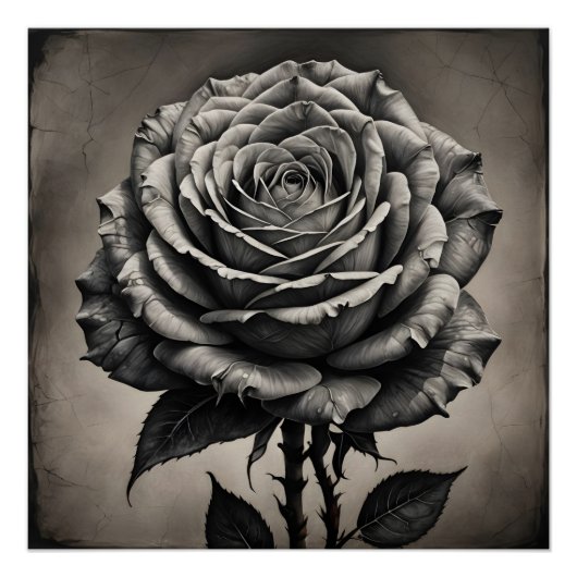 Rosa Blume Poster (Vorderseite)