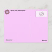 Rosa Blume Postkarte (Rückseite)