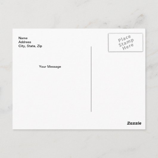 Rosa Blume Postkarte (Rückseite)