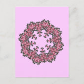 Rosa Blume Postkarte (Vorderseite)