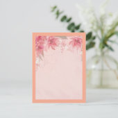 rosa Blume Postkarte (Stehend Vorderseite)