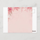 rosa Blume Postkarte (Rückseite)