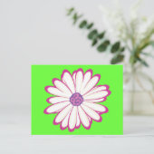 rosa Blume Postkarte (Stehend Vorderseite)