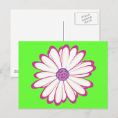 rosa Blume Postkarte (Vorne/Hinten)