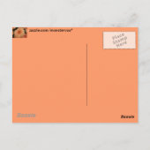 Rosa Blume Postkarte (Rückseite)