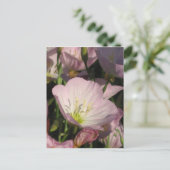 Rosa Blume Postkarte (Stehend Vorderseite)