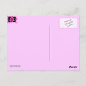 Rosa Blume Postkarte (Rückseite)